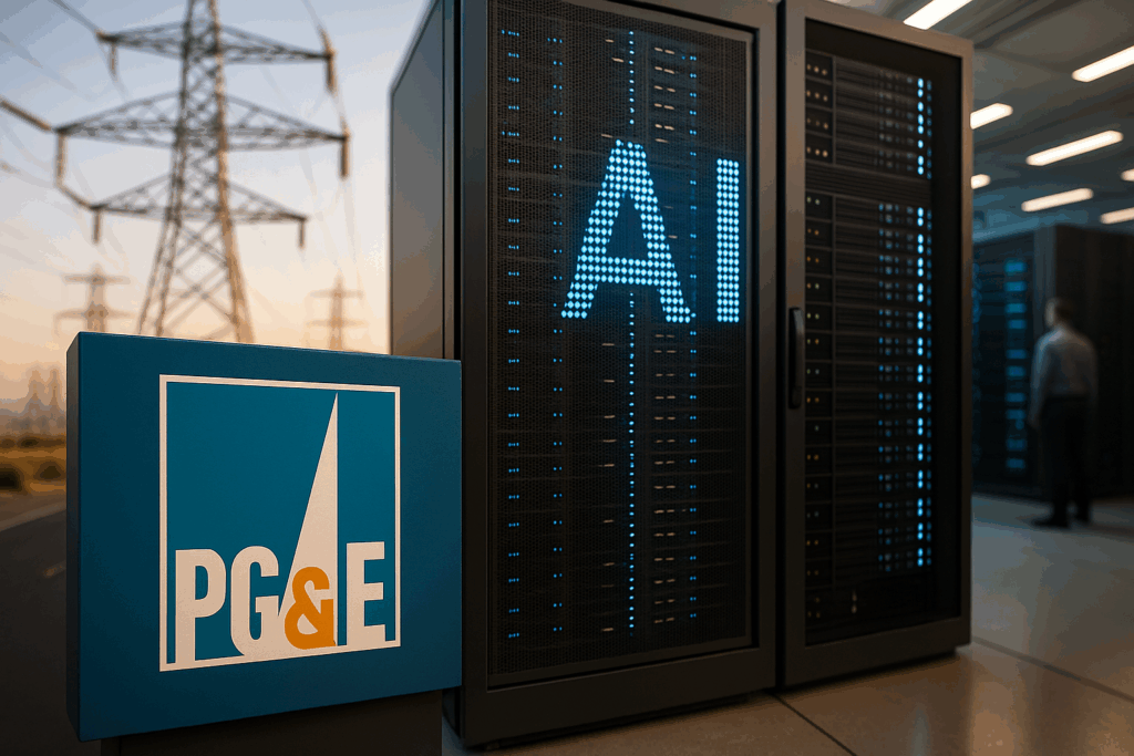 California, boom di richieste energetiche per data center AI: PG&E segnala una crescita del 40%