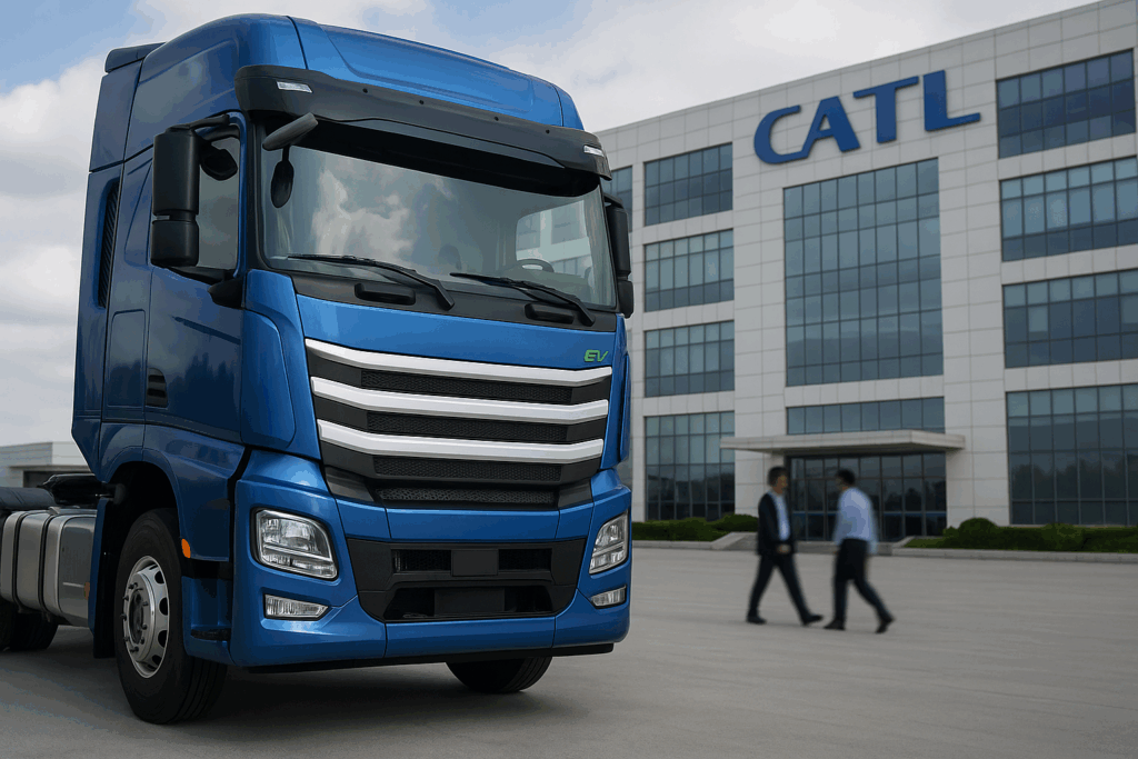 CATL scommette sui camion elettrici: entro il 2028 metà delle vendite in Cina sarà a zero emissioni