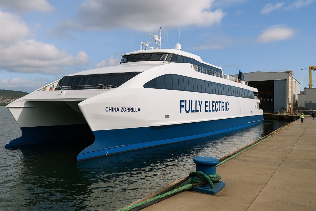 Incat China Zorilla, varata la più grande nave elettrica al mondo. “Ma è anche il più grande veicolo elettrico mai concepito”