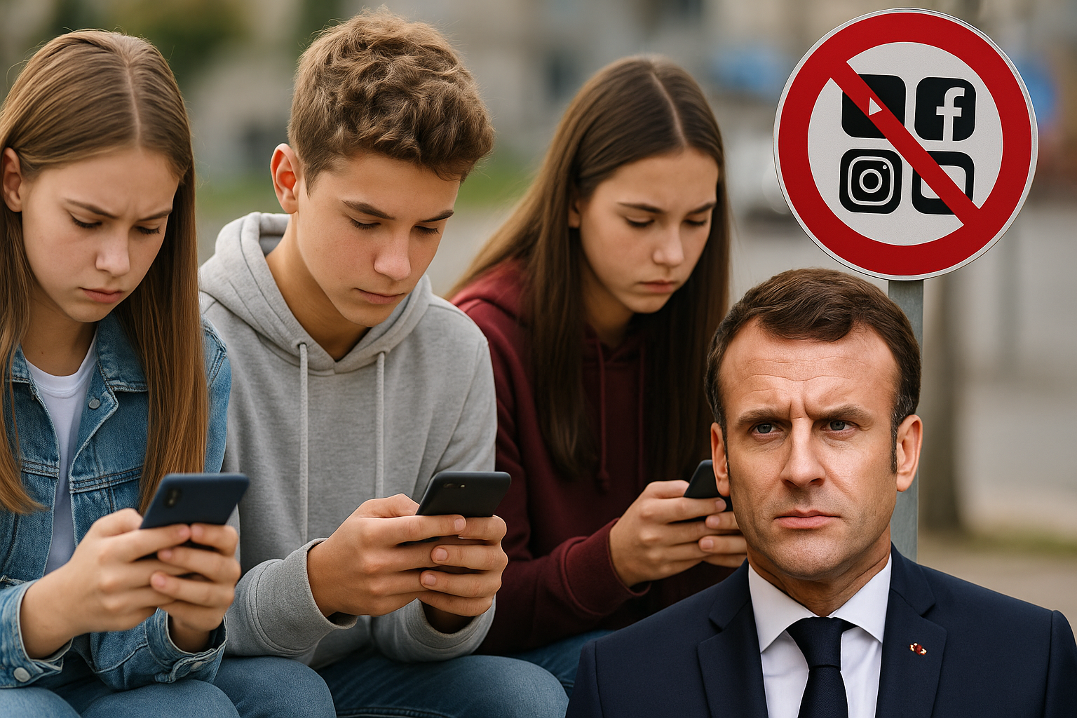 Macron propone un divieto UE dei social media sotto i 15 anni