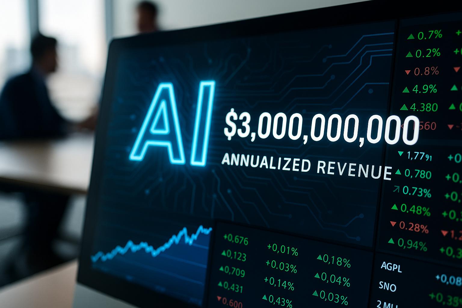 Anthropic accelera nella corsa all’AI generativa: ricavi annualizzati a $3 miliardi e leadership nel settore enterprise