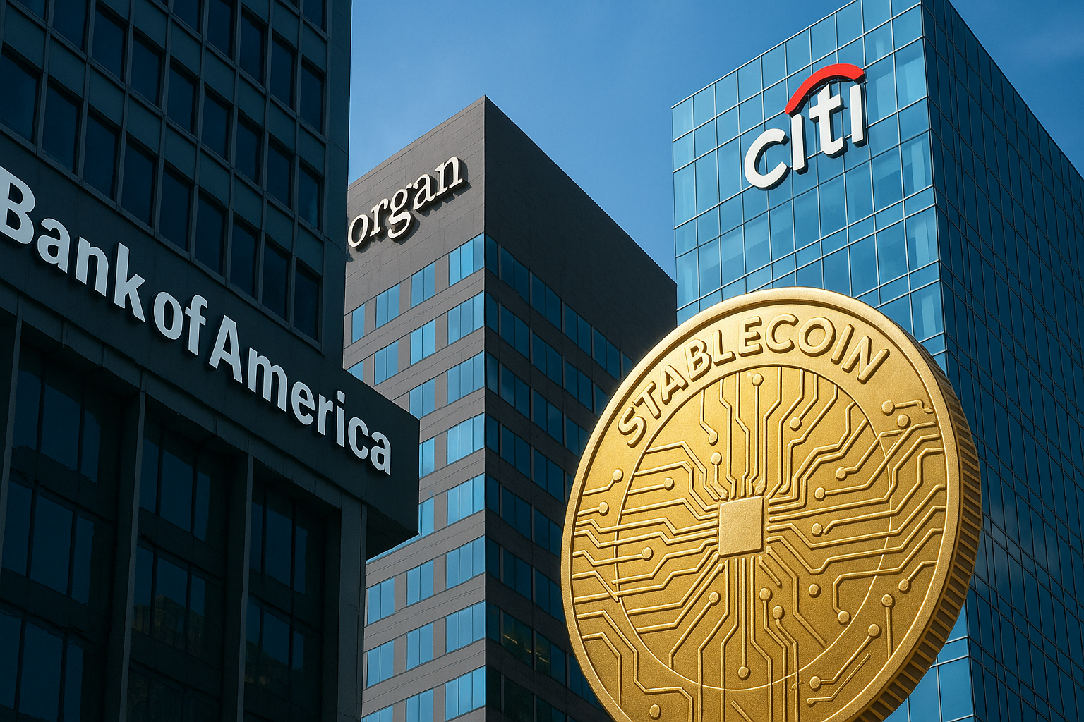 Le grandi banche statunitensi scommettono sulle stablecoin: Bank of America, Citi e JPMorgan preparano il lancio
