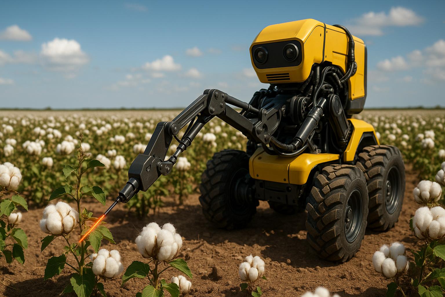 Cina, il robot laser per il cotone apre la strada alla completa meccanizzazione agricola in Xinjiang