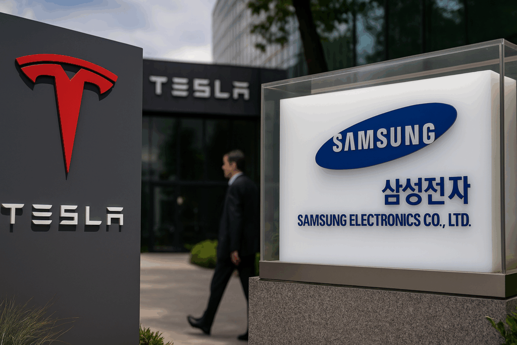 Tesla e Samsung: un accordo da 16,5 miliardi di dollari per i chip AI che ridisegna gli equilibri dell’industria globale