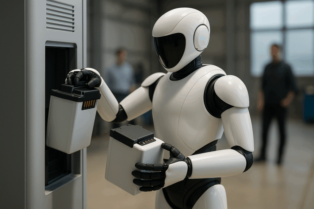 Walker S2: il robot umanoide cinese che cambia batteria da solo e lavora 24 ore su 24