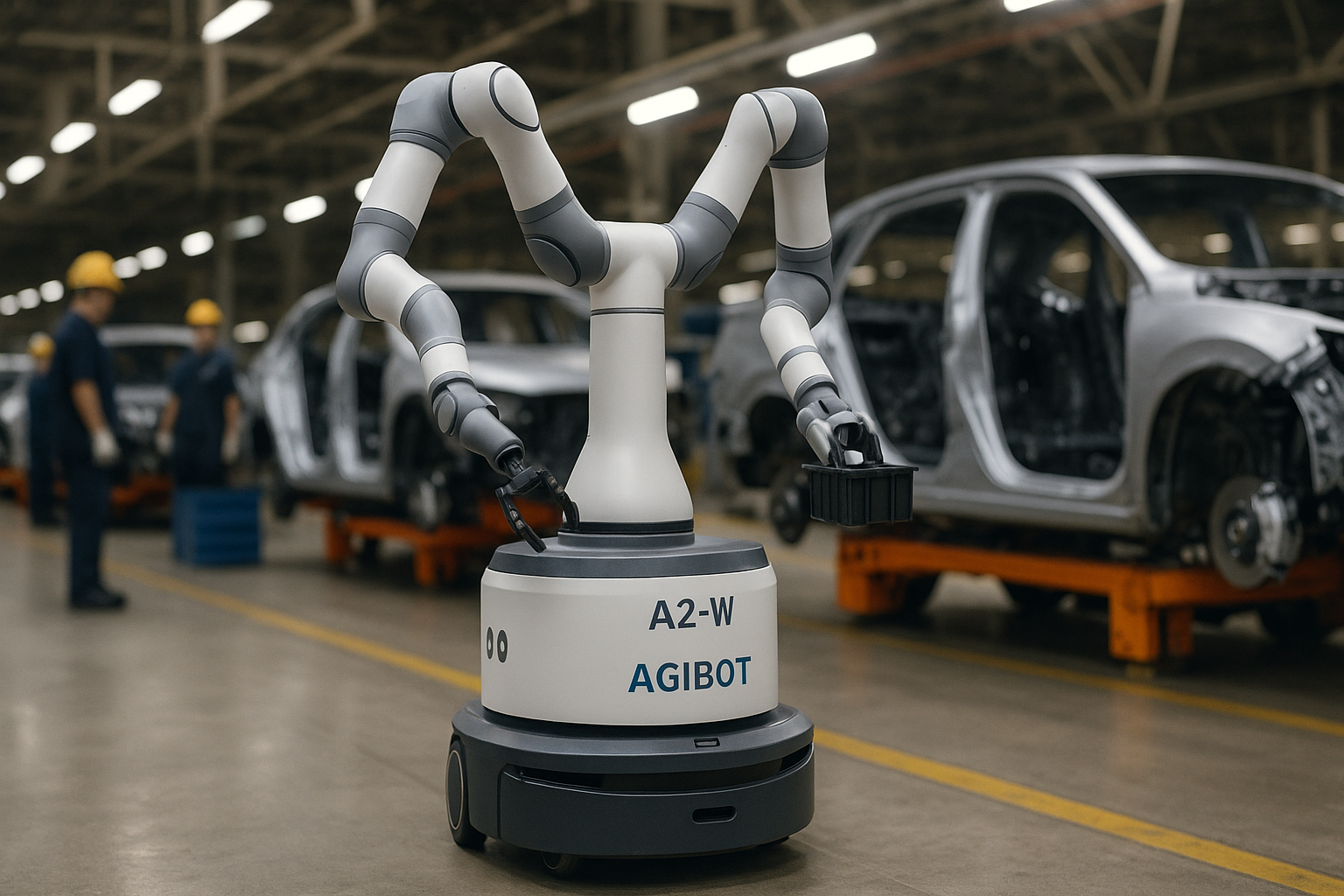 AgiBot conquista il settore automotive: 100 robot A2-W per la logistica industriale