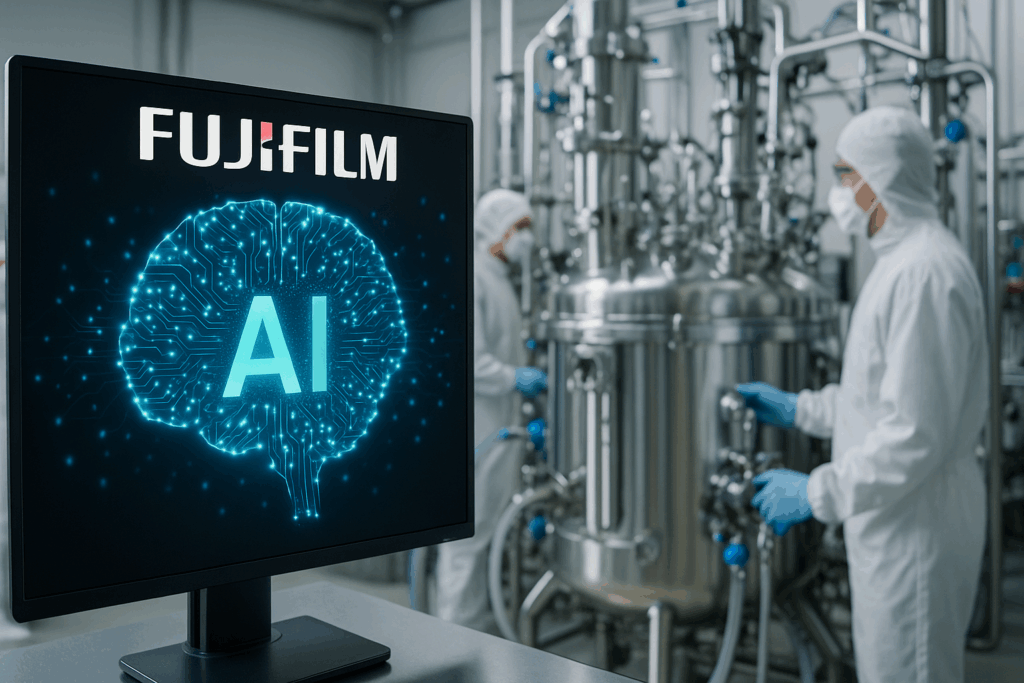 Fujifilm integra l’intelligenza artificiale per aumentare del 40% la produzione di farmaci biologici senza nuovi impianti