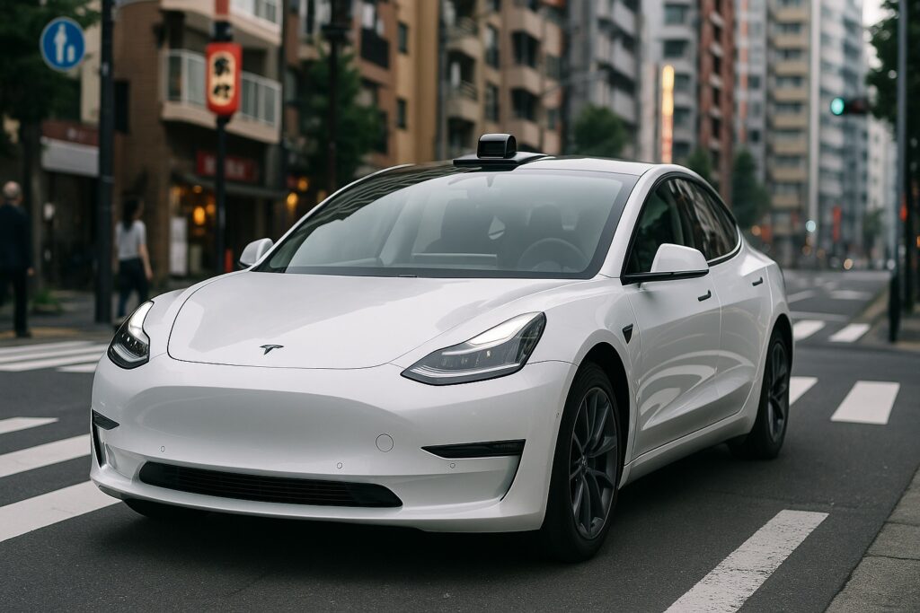 Tesla accelera in Giappone: test su strada per le auto autonome guidate dall’intelligenza artificiale