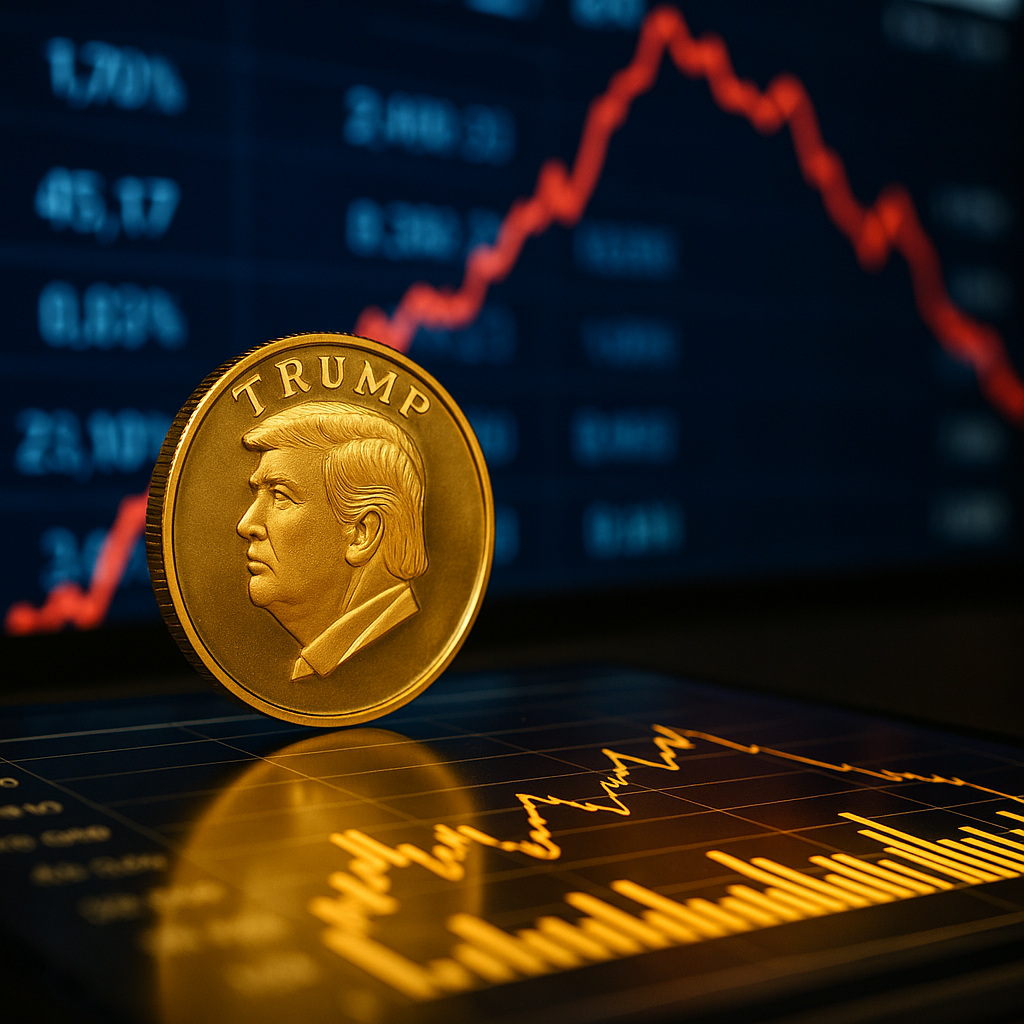 Wall Street mette alla prova TrumpCoin: debutto in rosso per il token della famiglia Trump