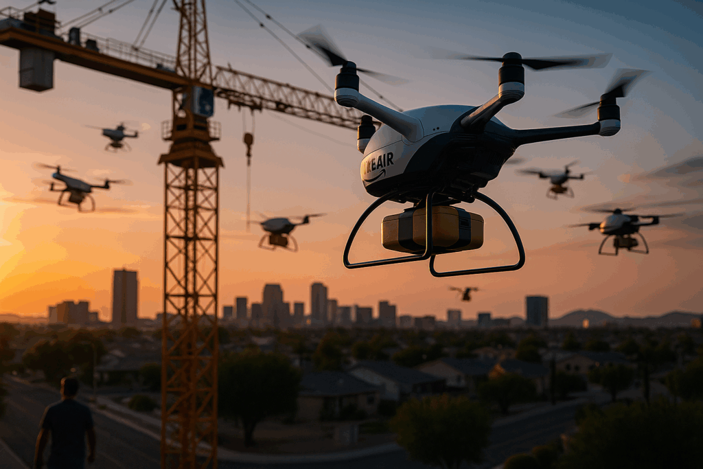 Il sogno dei droni di Amazon si schianta contro una gru