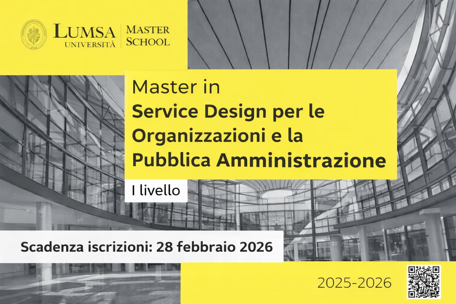 Master in Service Design per le Organizzazioni e la Pubblica Amministrazione – I livello – LUMSA Master School