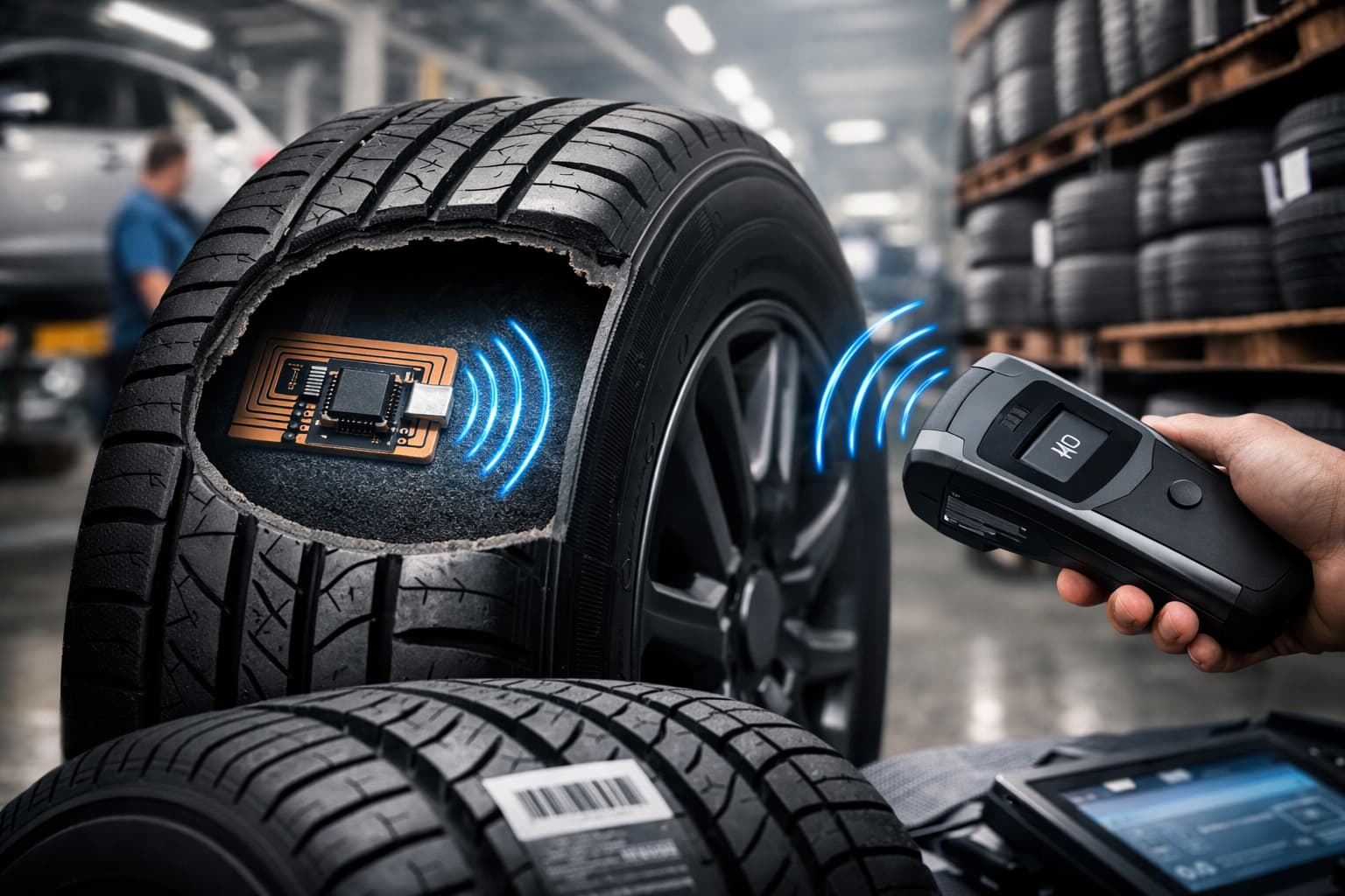 Un sensore dentro gli pneumatici. La tecnologia RFID si rivela molto importante per l&rsquo;intero settore