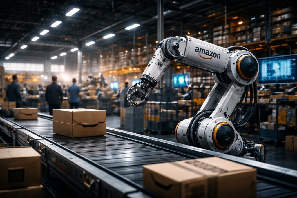 Amazon licenzia nella robotica: il segnale più netto della nuova “fabbrica AI”