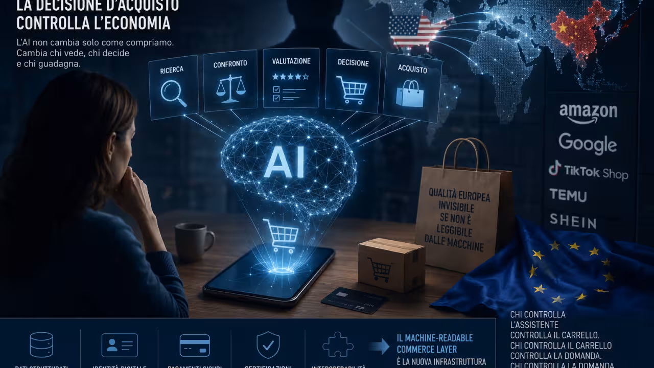Se l&rsquo;AI decide cosa compriamo, l&rsquo;Europa rischia di perdere il cliente